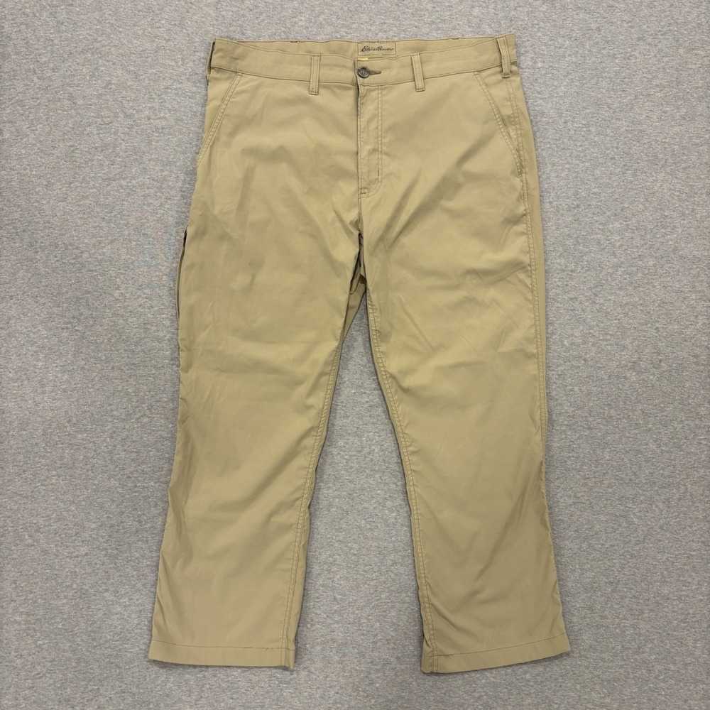 Eddie Bauer Travex Hiking Pants Men's Size 38x34 (Fits 36x27) Tan Trousers Wick